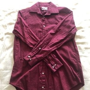 Calvin Klein Red Dress Shirt